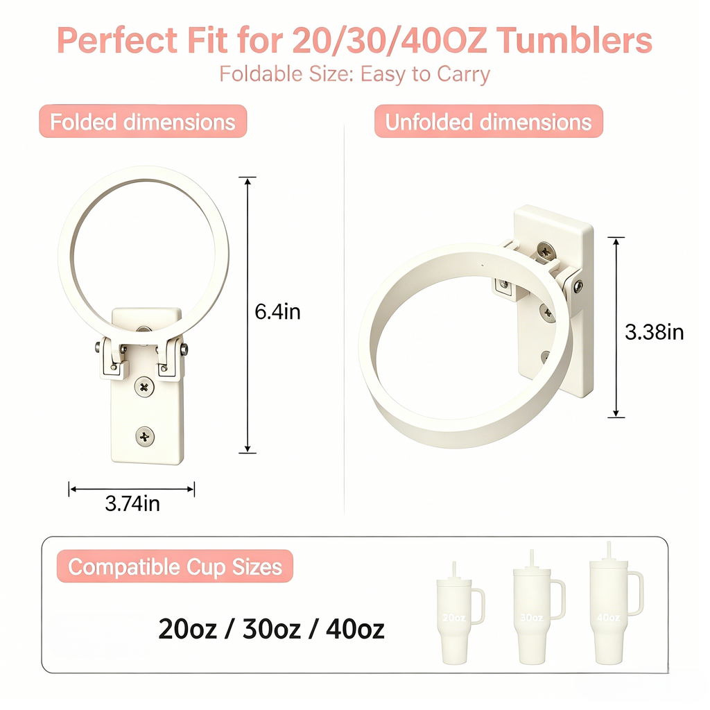 Magnetic Foldable Tumbler Holder