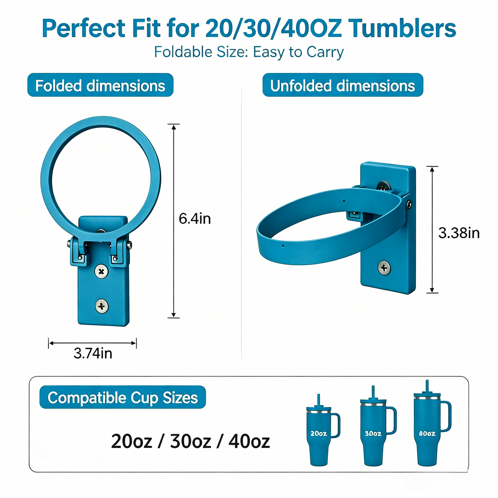 Magnetic Foldable Tumbler Holder