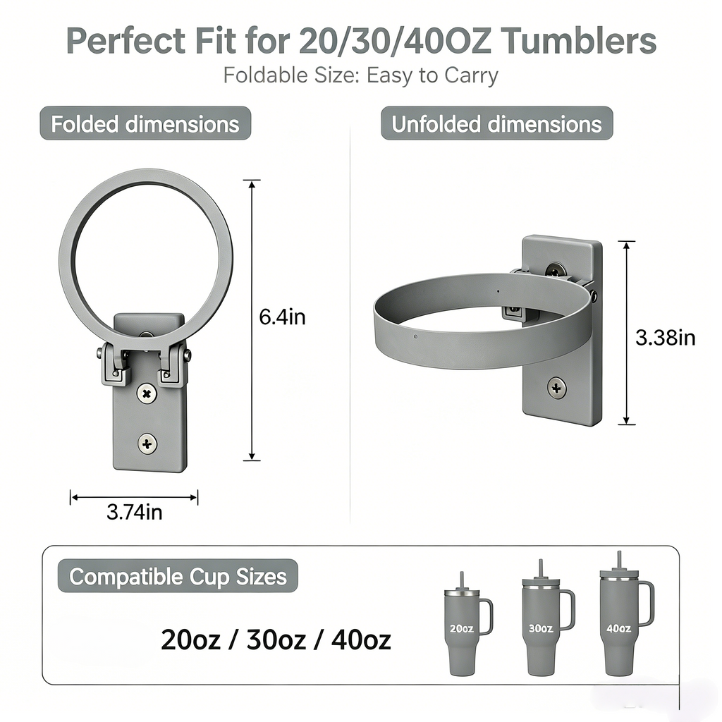 Magnetic Foldable Tumbler Holder