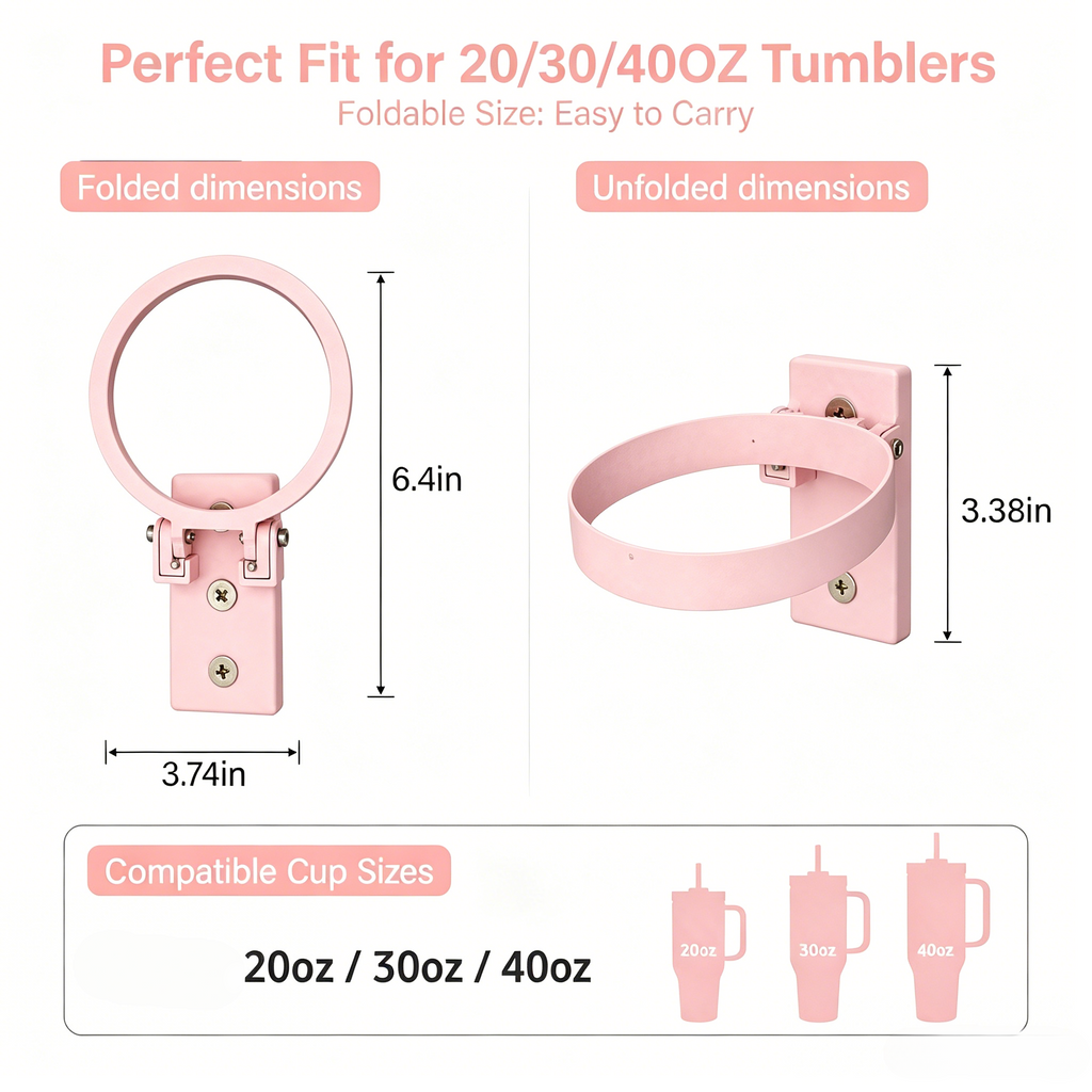Magnetic Foldable Tumbler Holder
