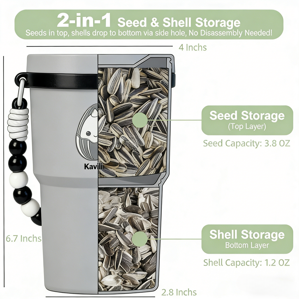 2-in-1 Sunflower Seed Cup