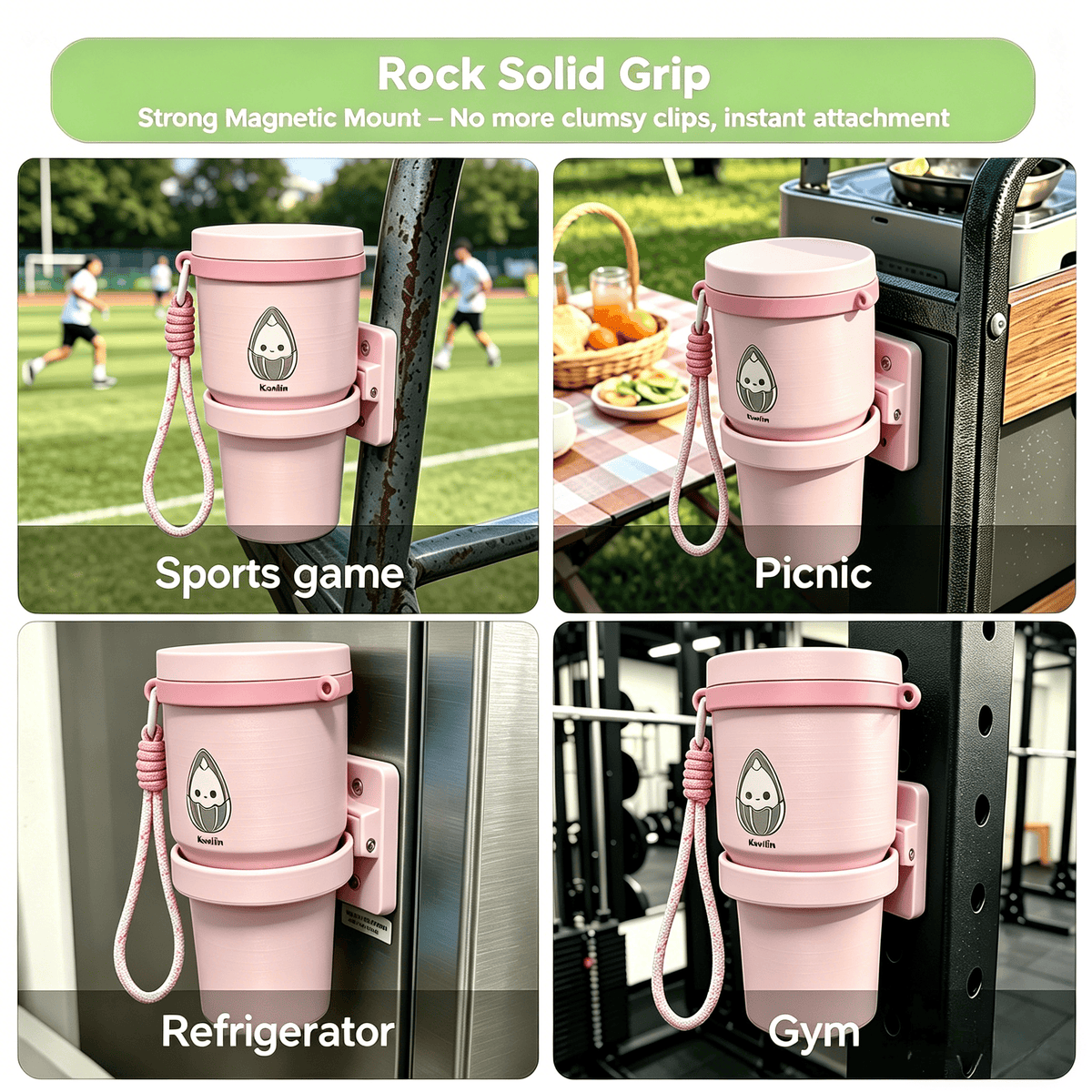 2-in-1 Sunflower Seed Snack Cup with Foldable Magnetic Holder