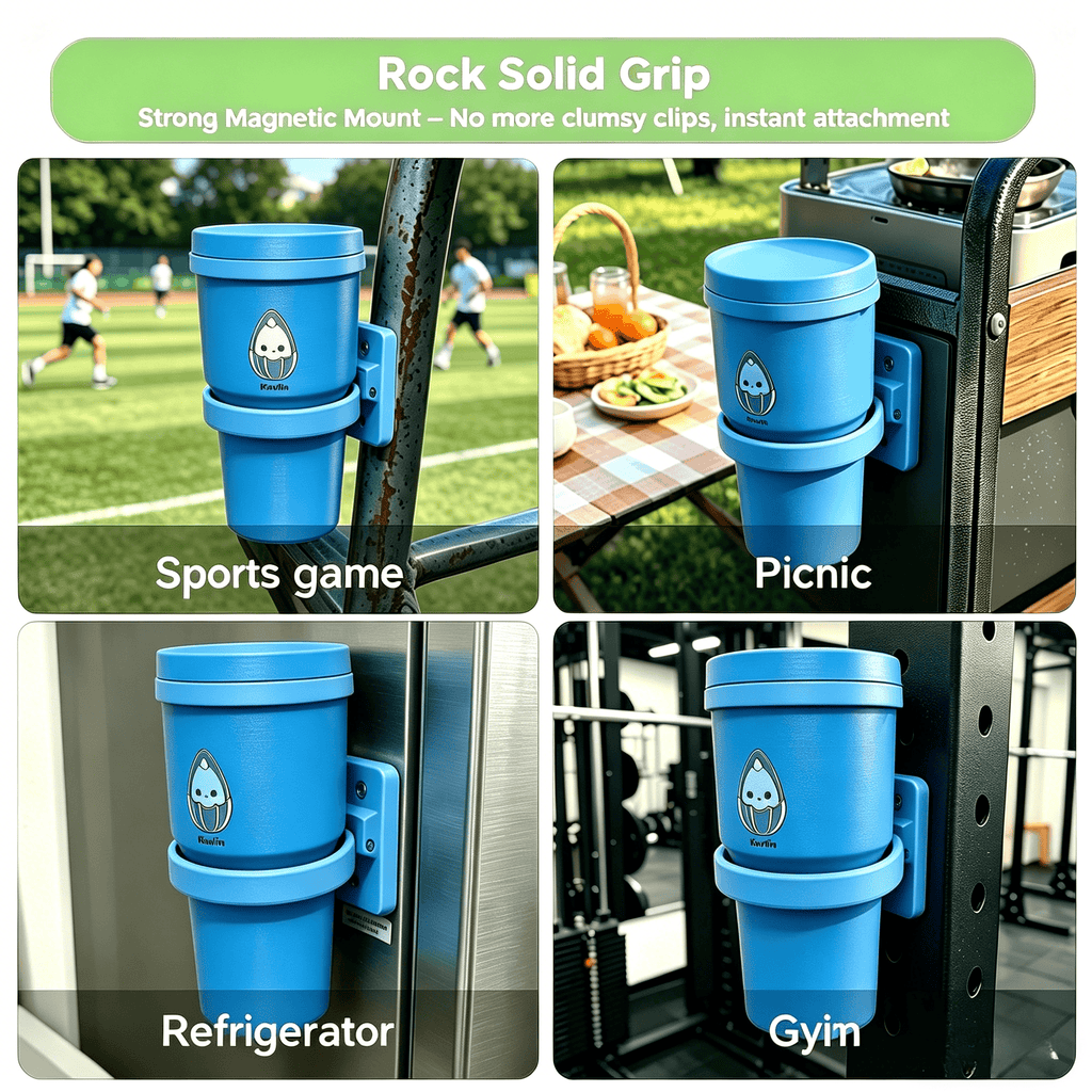 2-in-1 Sunflower Seed Snack Cup with Foldable Magnetic Holder