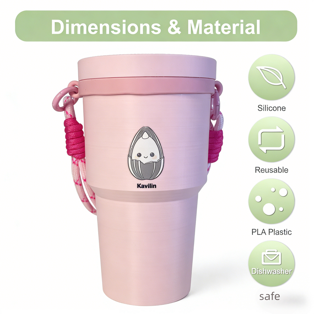 2-in-1 Sunflower Seed Snack Cup with Foldable Magnetic Holder